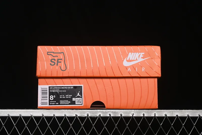 All categories Air Jordan Jordan series basketball shoes Air Jordan 3 Solefly x Air Jordan 3 Retro "Miami" AJ3 Joe 3 Miami joint white green orange IF4491-100